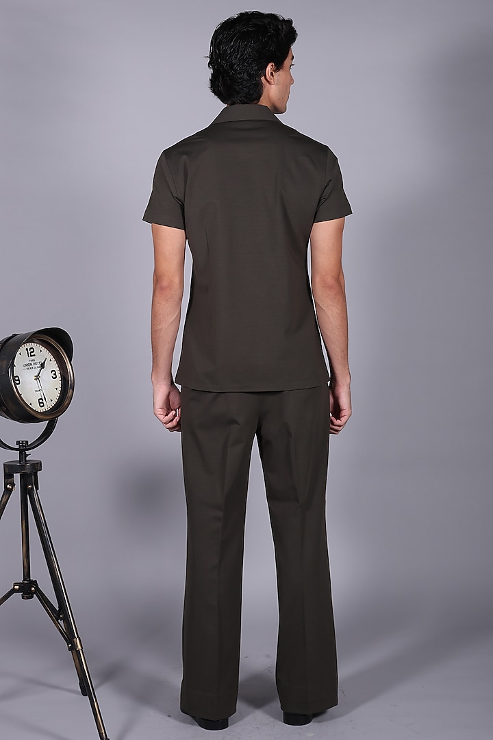 Cacao Brown Suiting Co-Ord Set by Bharat Reshma at Pernia's Pop Up Shop