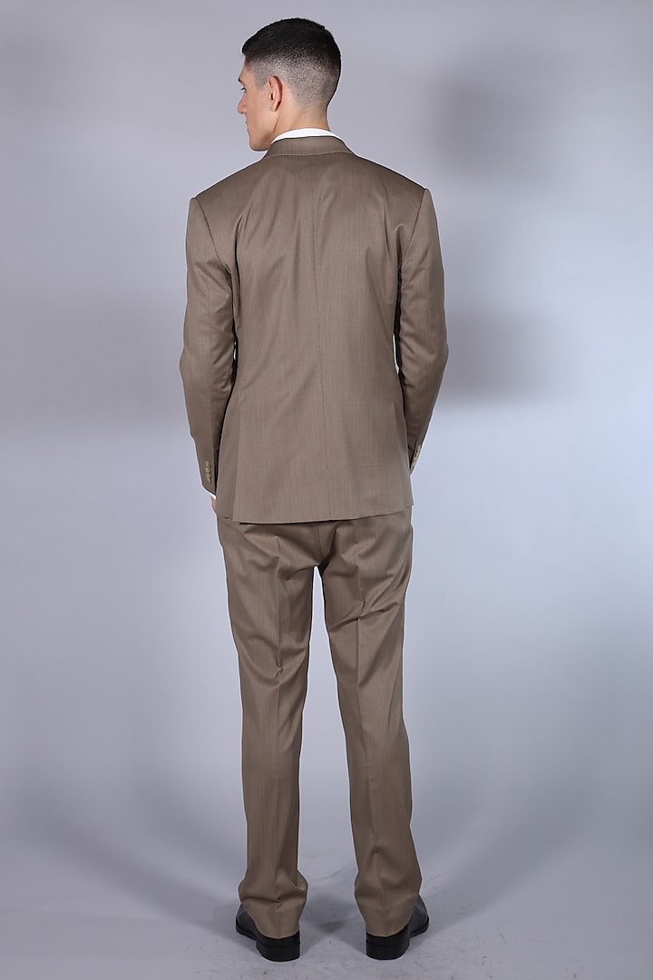 Moss Brown Suiting Blazer Set by Bharat Reshma at Pernia's Pop Up Shop