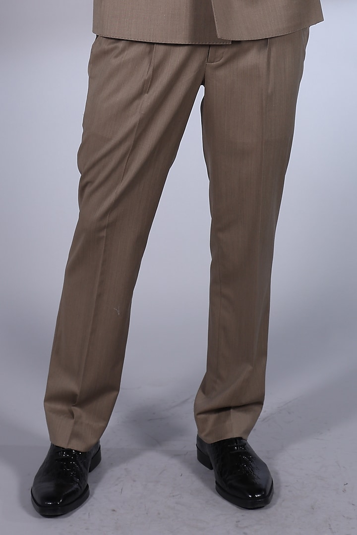 Moss Brown Suiting Blazer Set by Bharat Reshma at Pernia's Pop Up Shop