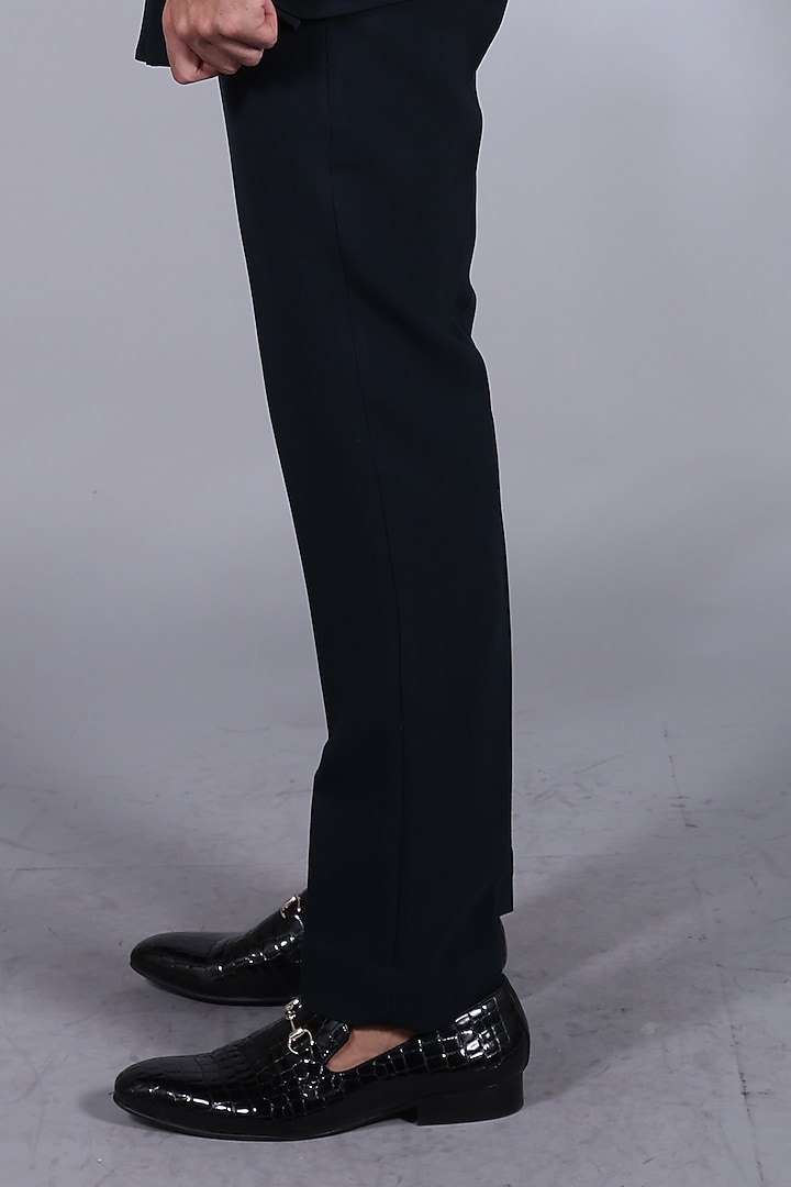 Midnight Blue Suiting Blazer Set by Bharat Reshma at Pernia's Pop Up Shop