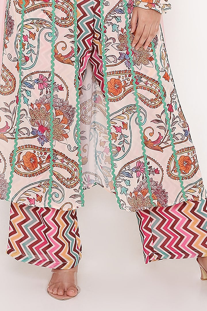 Ivory Georgette Digital Printed Anarkali Set by Bha-sha at Pernia's Pop Up Shop