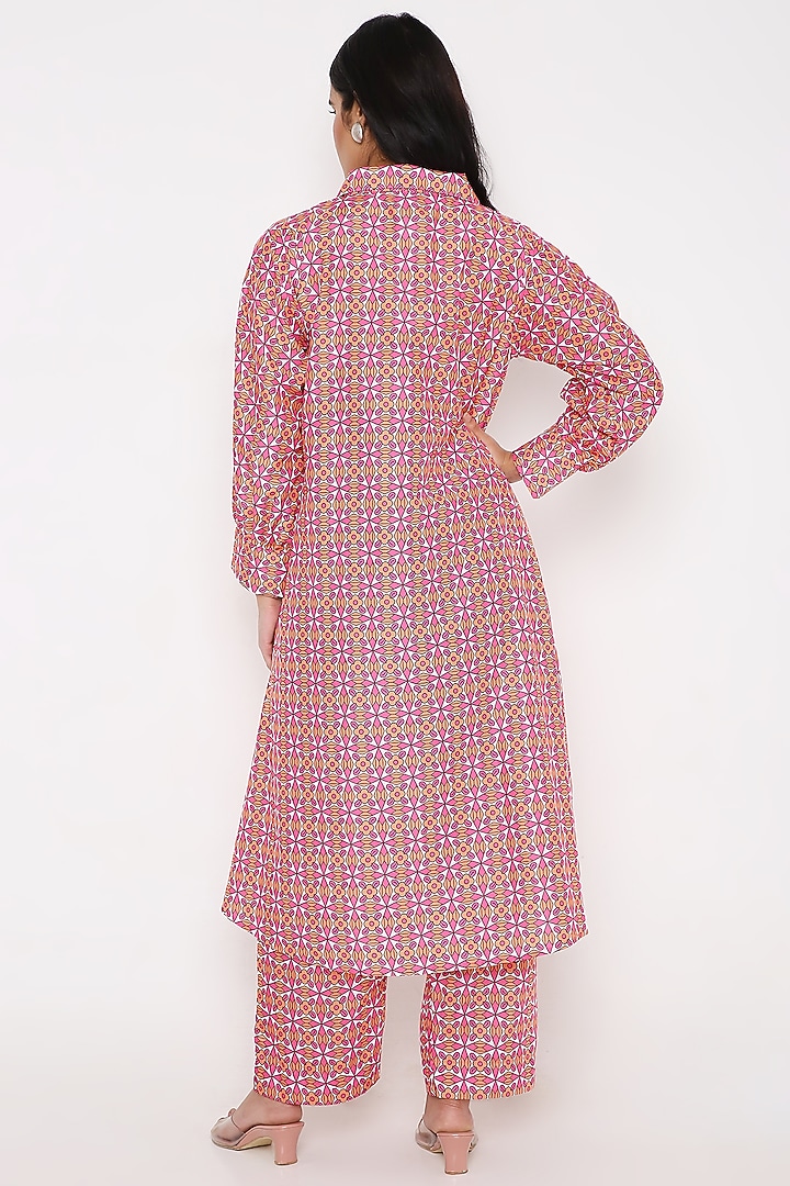 Pink Muslin Digital Printed Tunic Set by Bha-sha at Pernia's Pop Up Shop