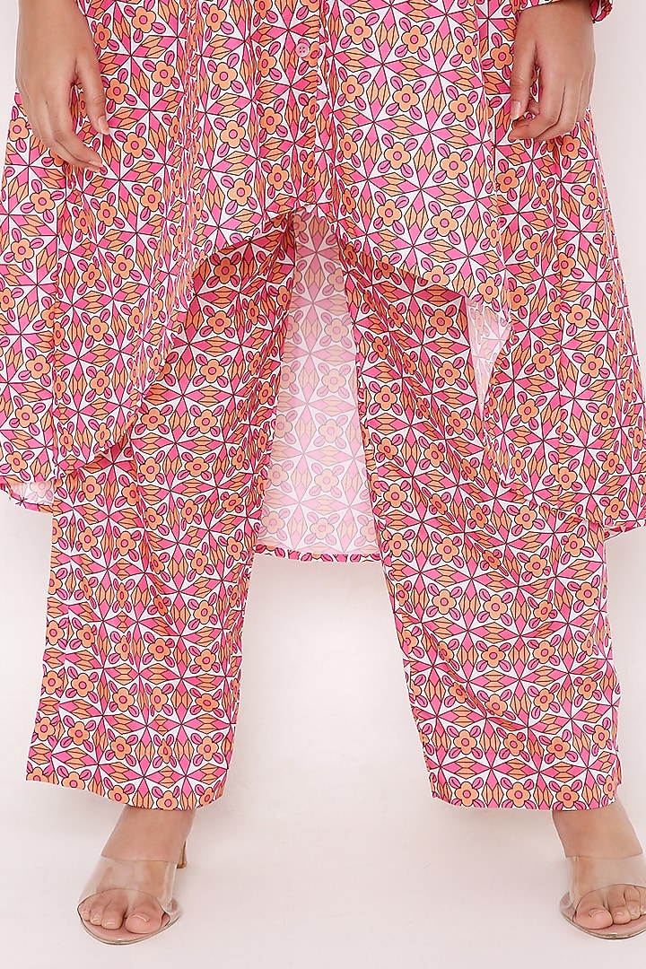 Pink Muslin Digital Printed Tunic Set by Bha-sha at Pernia's Pop Up Shop