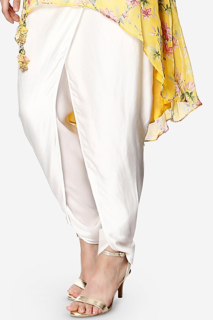 Yellow Embroidered & Printed Tunic Set by Bha-sha at Pernia's Pop Up Shop