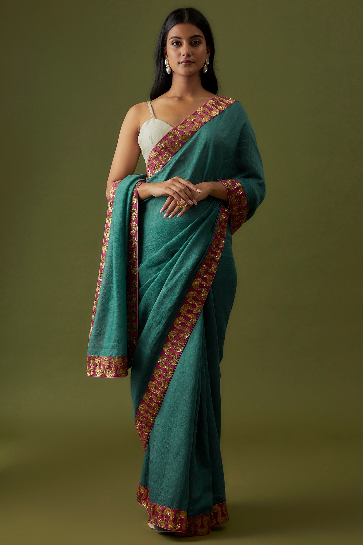 Tussar Dupion Organic Silk Saree - Byhand I Indian Ethnic Wear Online I  Sustainable Fashion I Handmade Clothes