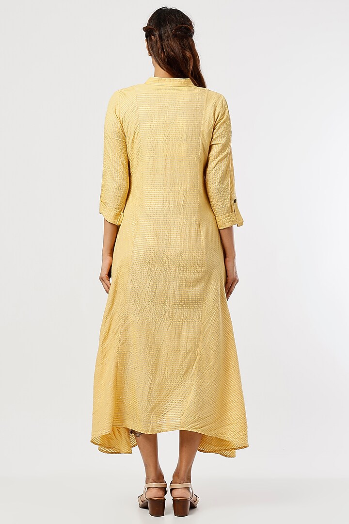 Blonde Yellow Embroidered Vacation Dress by Bhusattva at Pernia's Pop Up Shop