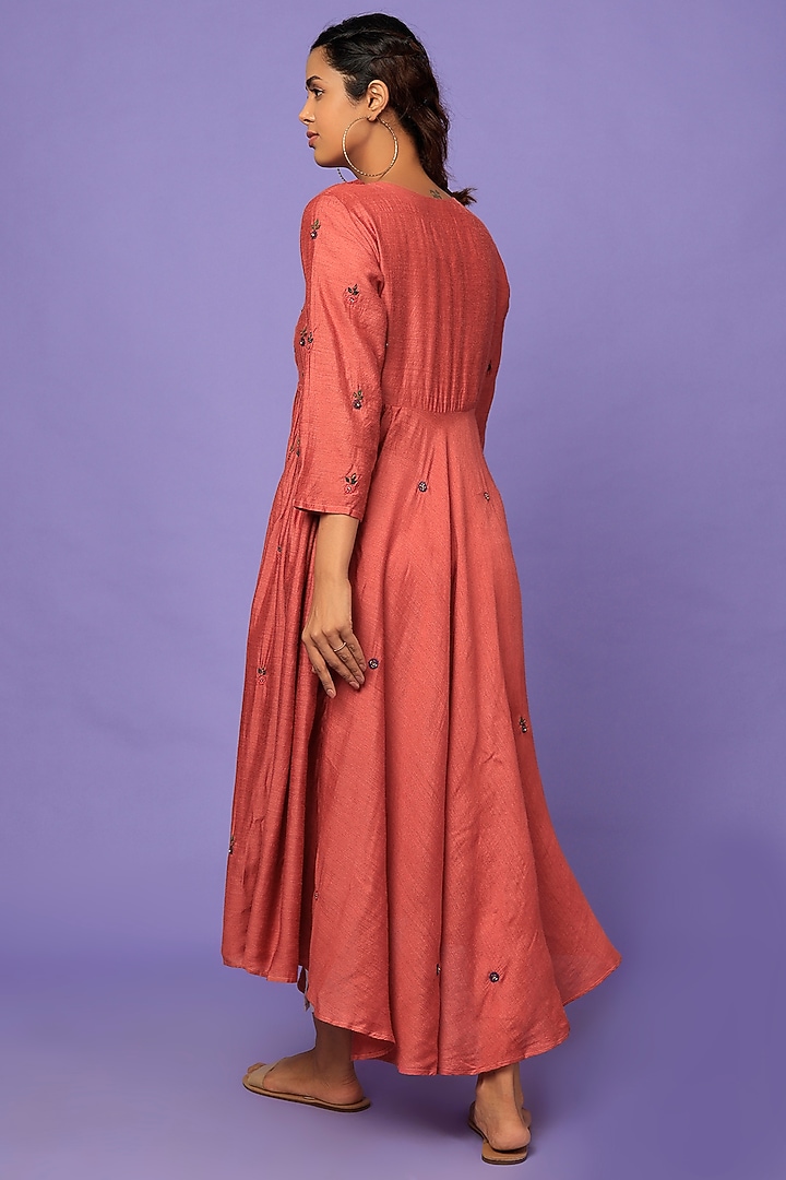 open lace back dress Floral Appliqu Maxi- Pink  Shop Nineteen Boutique