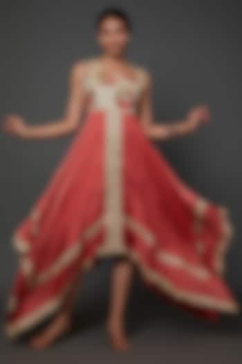 Off-White Organic Silk Floral Embroidered Summer Dress by Bhusattva at Pernia's Pop Up Shop