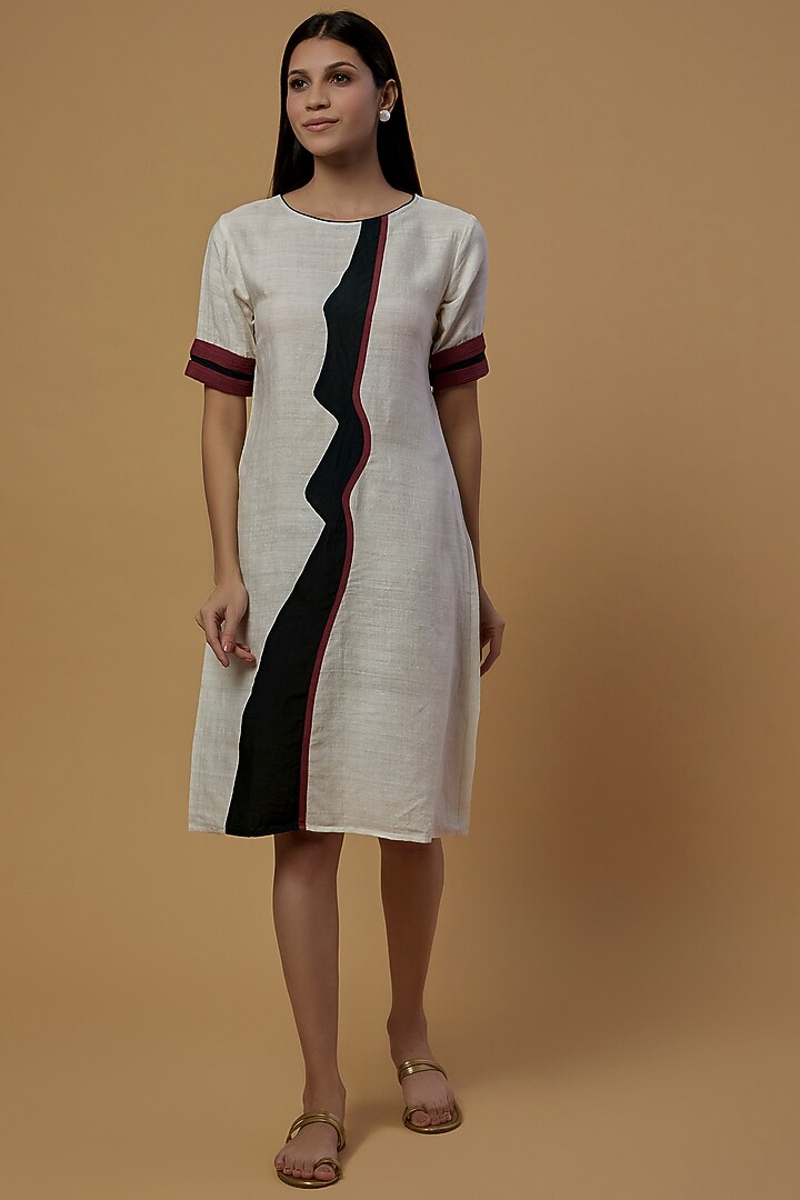 White Organic Silk Summer Dress by Bhusattva at Pernia's Pop Up Shop