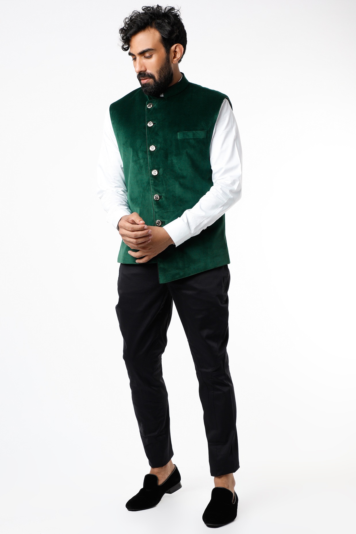 Buy MAHAWAR GARMENTS Men's Cotton Blend Nehru Jacket Indian Traditional Nehru  Jacket/Ethnic Modi Waistcoat (Bottle Green, 42/X-Large) at Amazon.in