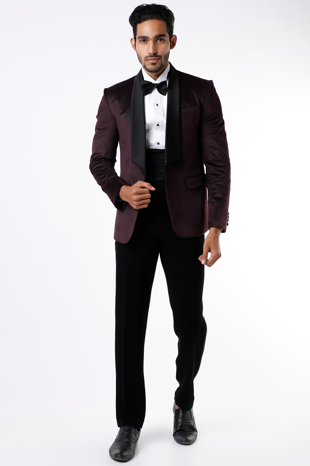 wine velvet tuxedo