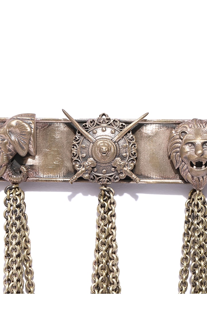 Antique Gold Finish Maharaja Brooch by Cosa Nostraa at Pernia's Pop Up Shop