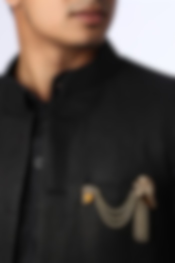 Antique Gold Finish Royal Lion Dangling Chain Brooch by Cosa Nostraa at Pernia's Pop Up Shop