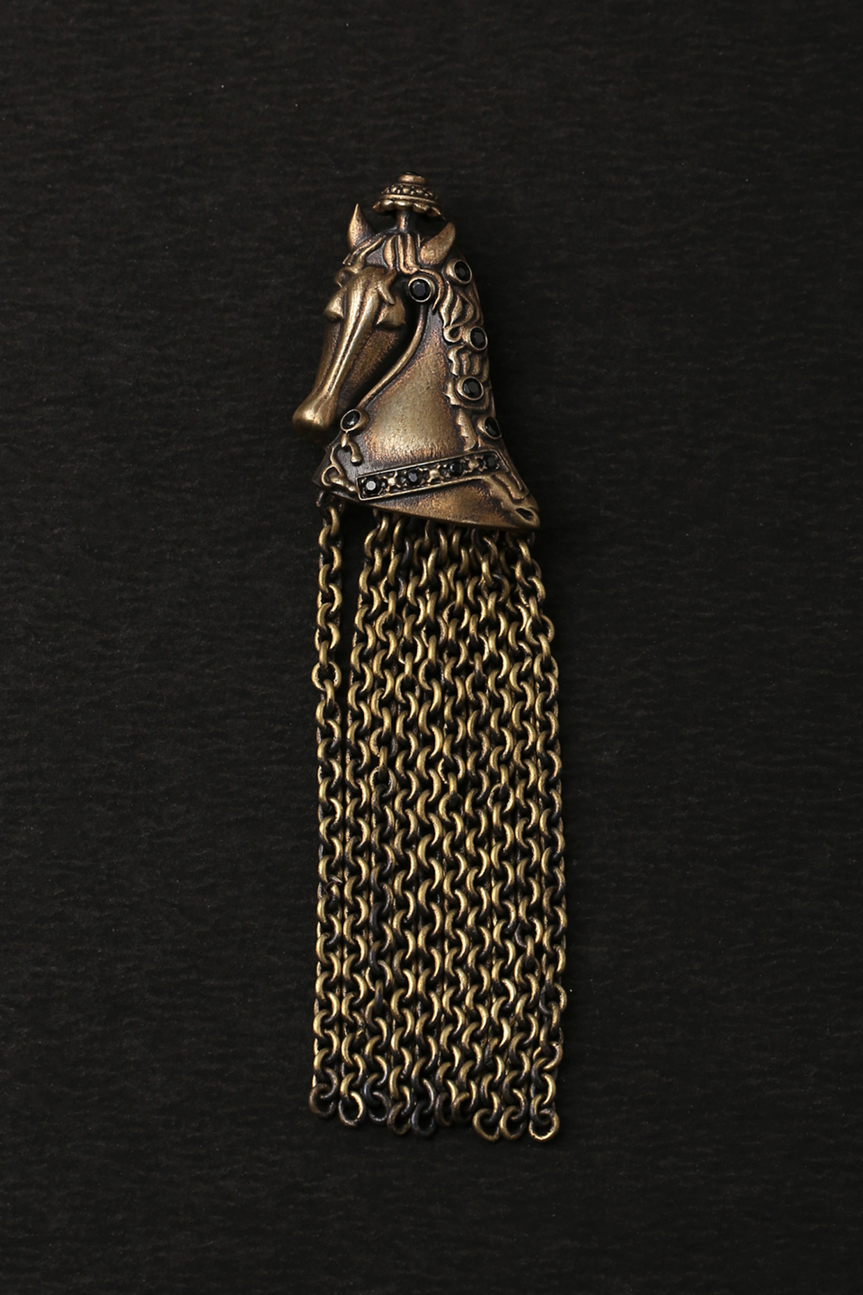 Antique Gold Finish Horse Shaped Brooch by Cosa Nostraa