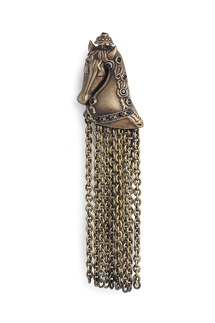 Antique Gold Finish Horse Shaped Brooch by Cosa Nostraa at Pernia's Pop Up Shop