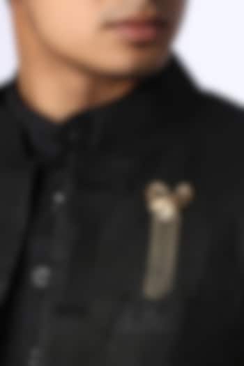 Antique Gold Finish Brooch With Dangling Chains by Cosa Nostraa at Pernia's Pop Up Shop