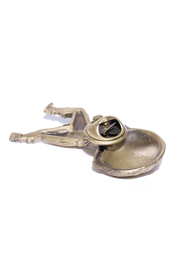 Antique Gold Finish Atlas Brooch by Cosa Nostraa at Pernia's Pop Up Shop