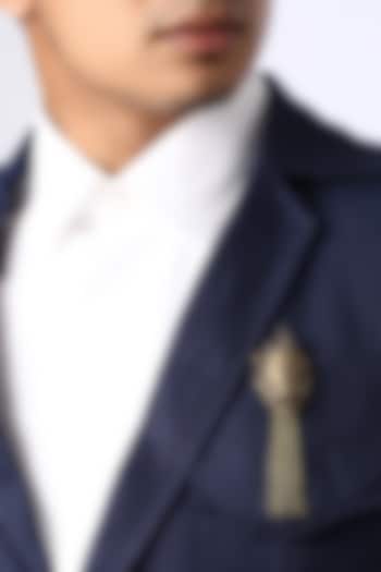 Antique Gold Finish Medusa Brooch by Cosa Nostraa at Pernia's Pop Up Shop