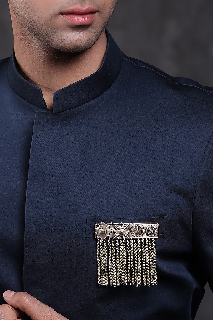 Antique Gold Finish Royal Army Statement Brooch by Cosa Nostraa at Pernia's Pop Up Shop