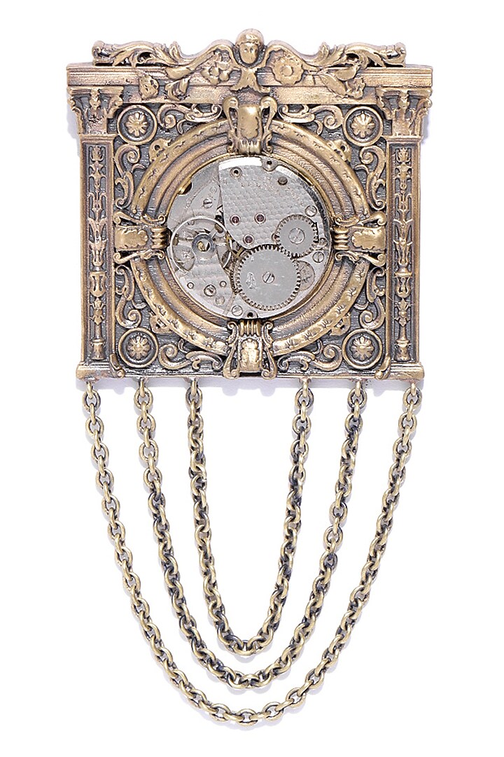 Antique Gold Finish Wallace Brooch by Cosa Nostraa at Pernia's Pop Up Shop