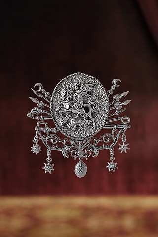 Antique Black Finish Warrior Prince Brooch by Cosa Nostraa