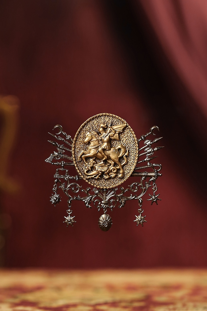 Dual Toned Warrior Prince Brooch by Cosa Nostraa