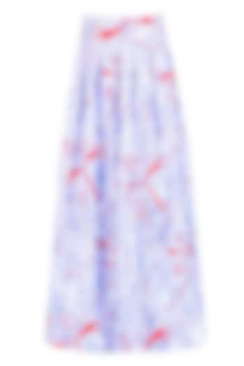 Blue Box Pleated Midi Skirt by Bhoomika Chouhan