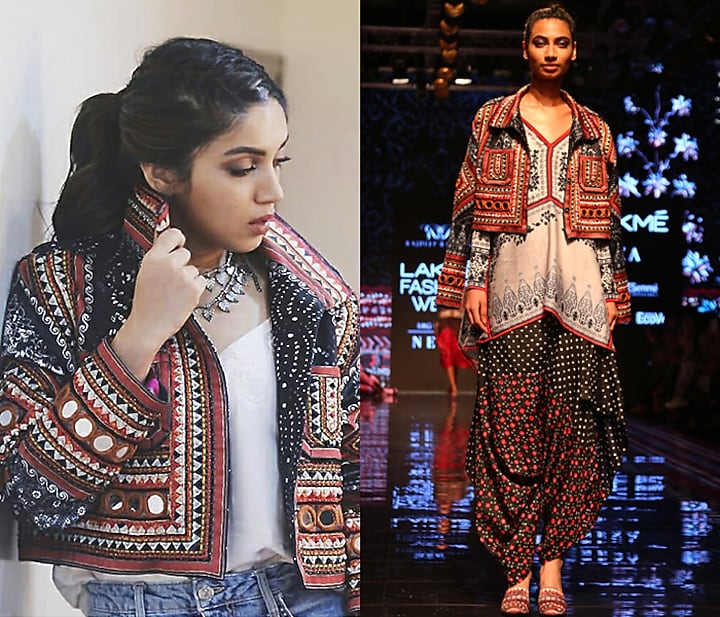 Black & Red Embroidered Biker Jacket by Rajdeep Ranawat at Pernia's Pop Up Shop