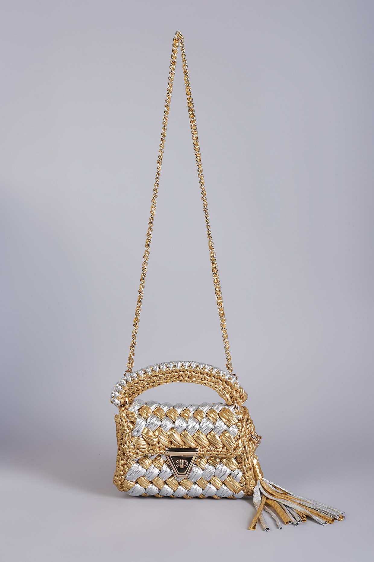 Golden shop sling bag