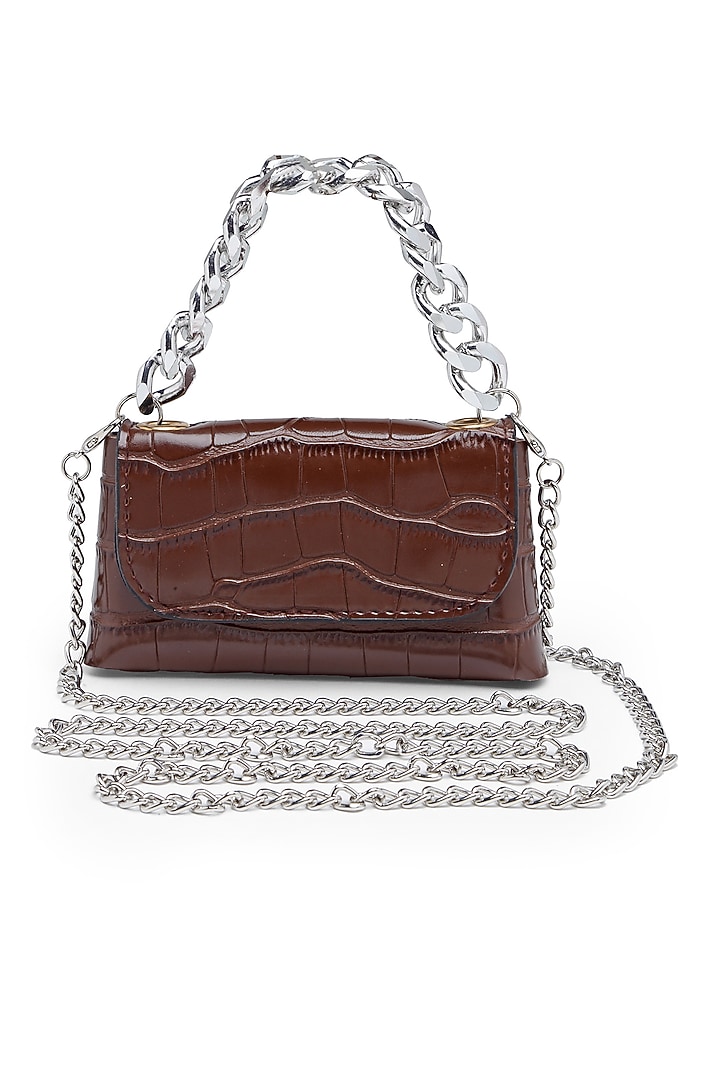 Coffee Brown Synthetic Leather Belt Bag by Bijoux By Priya Chandna at Pernia's Pop Up Shop