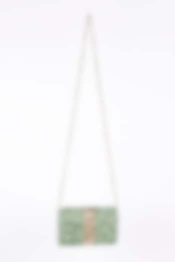Sea Green Embellished Cross Body Bag by Bijoux By Priya Chandna