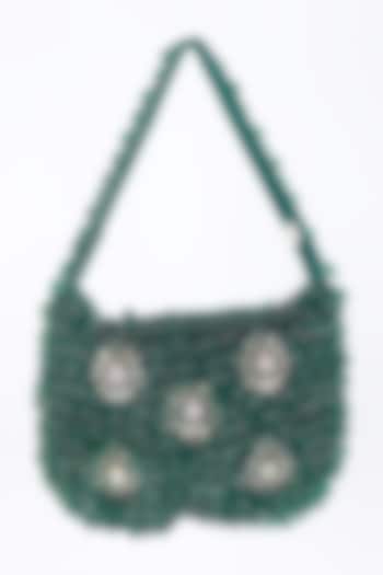 Green Embellished Potli by Bijoux By Priya Chandna at Pernia's Pop Up Shop