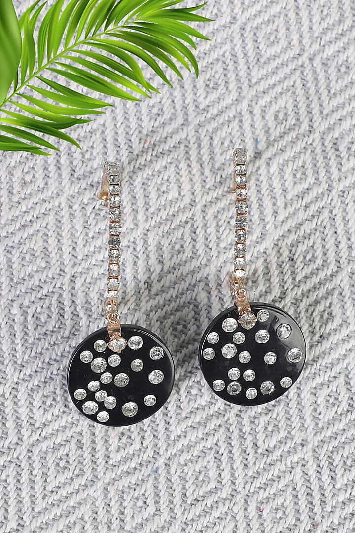 Rose Gold Finish Semi-Hoop Earrings by Bijoux By Priya Chandna at Pernia's Pop Up Shop