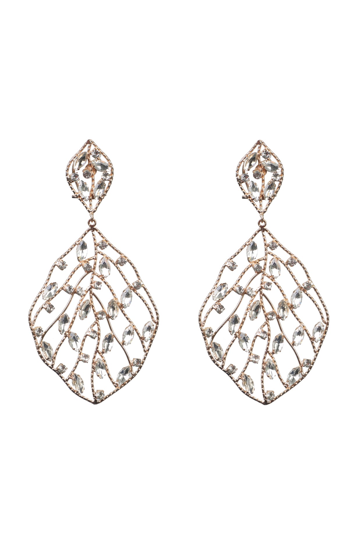 Zircon Crystal Leaf Earrings Temperament Fashion Women'S Personality  Earrings | eBay