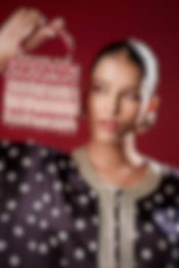 Pink Suede Crystal & Pearl Embroidered Mini Box Clutch by Bijoux By Priya Chandna at Pernia's Pop Up Shop