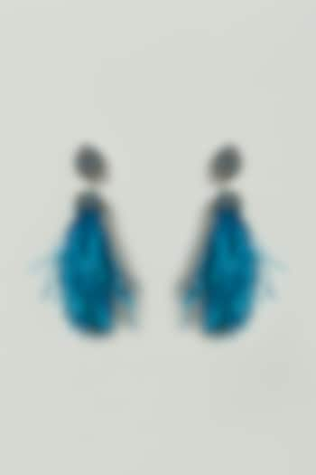 Turquoise Crystal Earrings by Bijoux By Priya Chandna at Pernia's Pop Up Shop