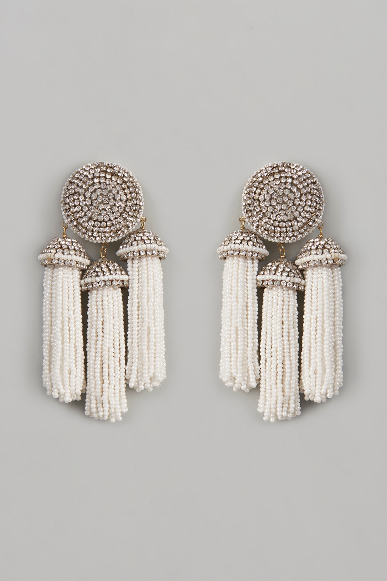 Mirror Work Beautiful Design Long Tassel Earring For Women & Girls -– Aanya