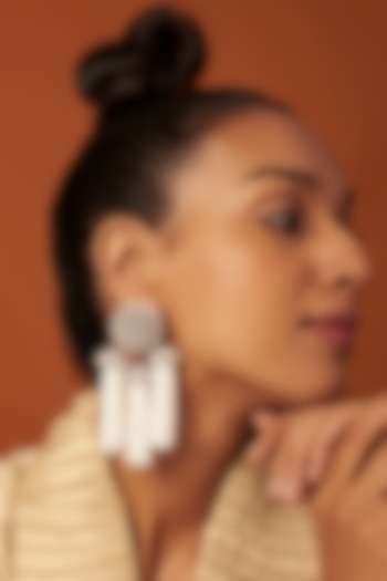 Gold Finish Crystal Multi-Tassel Earrings by Bijoux By Priya Chandna at Pernia's Pop Up Shop