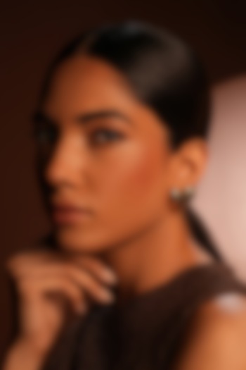 Gold Finish Crystal Bubble Heart Stud Earrings by Bijoux By Priya Chandna at Pernia's Pop Up Shop