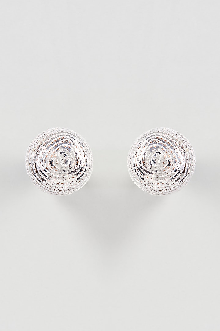 Two Tone Finish Sequins Stud Earrings by Bijoux By Priya Chandna at Pernia's Pop Up Shop