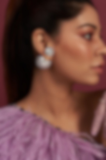 Two Tone Finish Sequins Stud Earrings by Bijoux By Priya Chandna at Pernia's Pop Up Shop