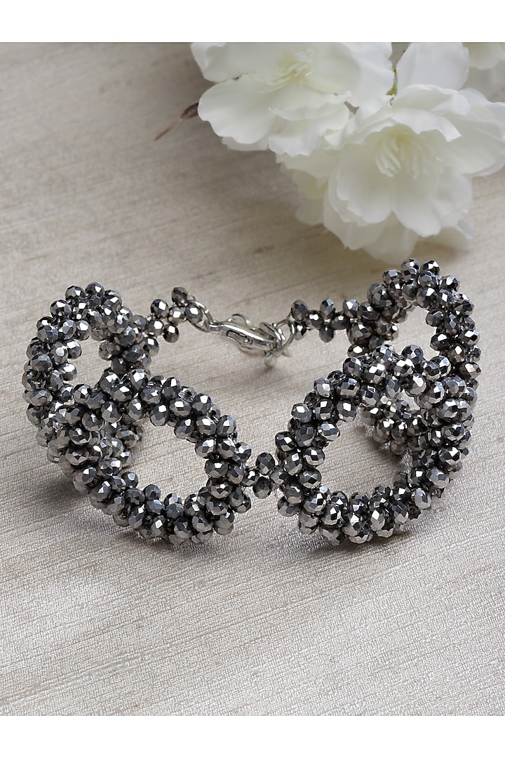 Silver Beaded Bracelet by Bijoux By Priya Chandna at Pernia's Pop Up Shop