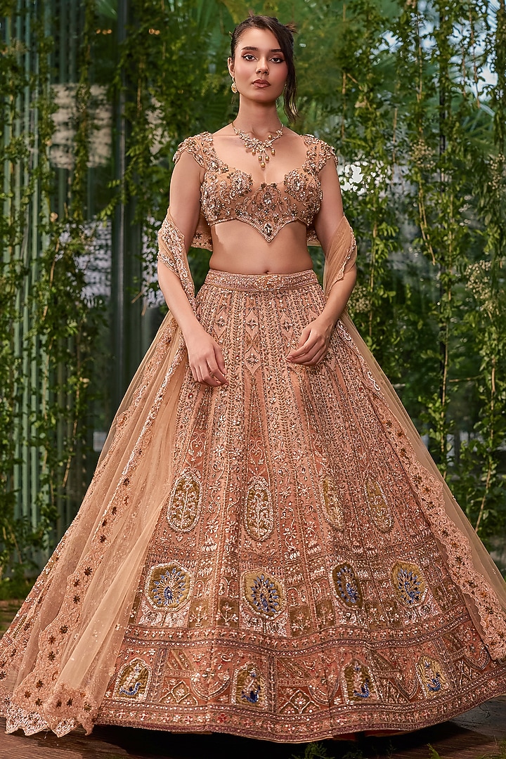 Savana Dusk Silk Printed & Sequin Embroidered Bridal Bridal Lehenga Set by Jigar & Nikita at Pernia's Pop Up Shop