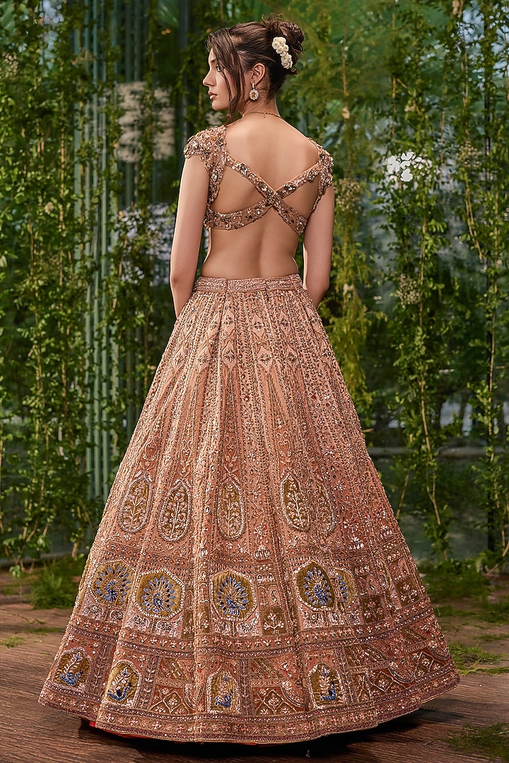 Savana Dusk Silk Printed & Sequin Embroidered Bridal Bridal Lehenga Set by Jigar & Nikita at Pernia's Pop Up Shop