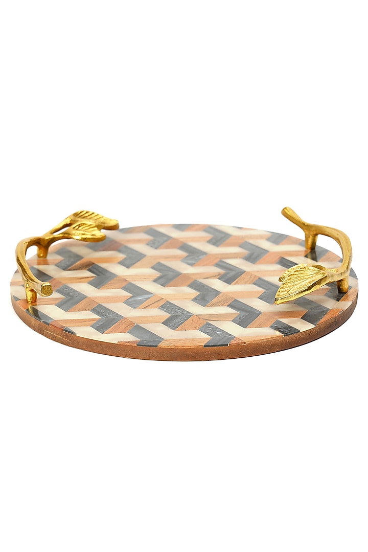 Multi-Colored Resin & Wood Tray by BLUE ELEPHANT at Pernia's Pop Up Shop