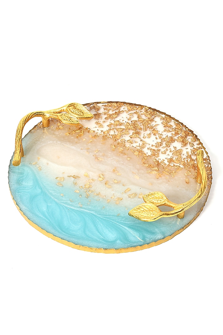 Powder Blue Resin Tray by BLUE ELEPHANT at Pernia's Pop Up Shop
