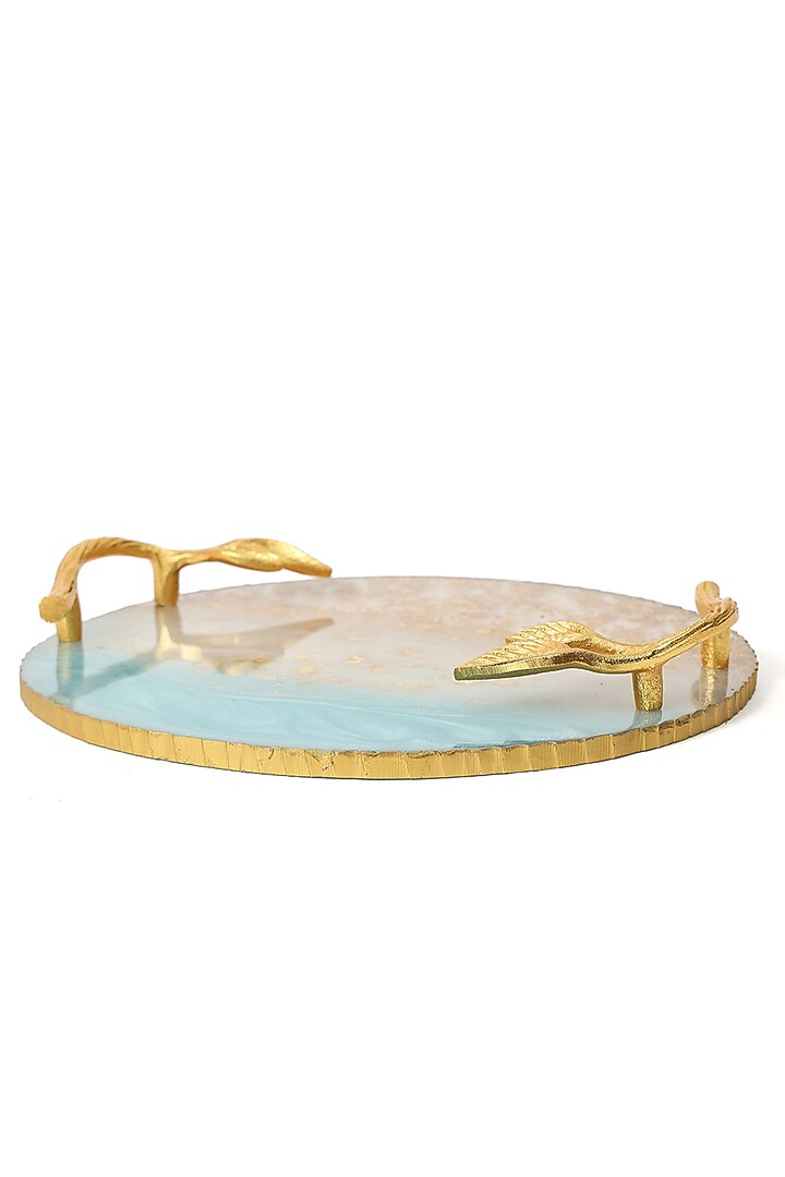 Powder Blue Resin Tray by BLUE ELEPHANT at Pernia's Pop Up Shop