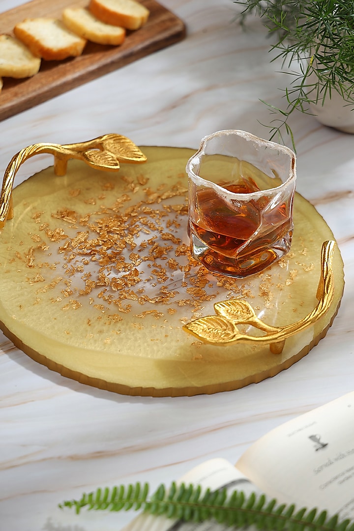 Champagne Resin Tray by BLUE ELEPHANT