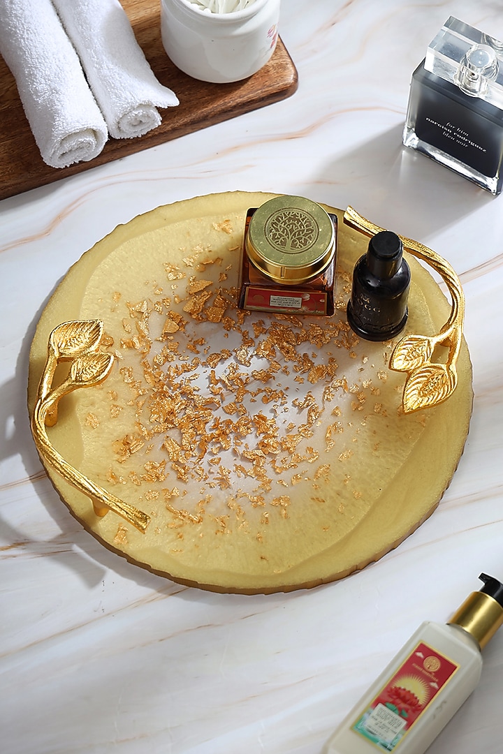 Champagne Resin Tray by BLUE ELEPHANT at Pernia's Pop Up Shop