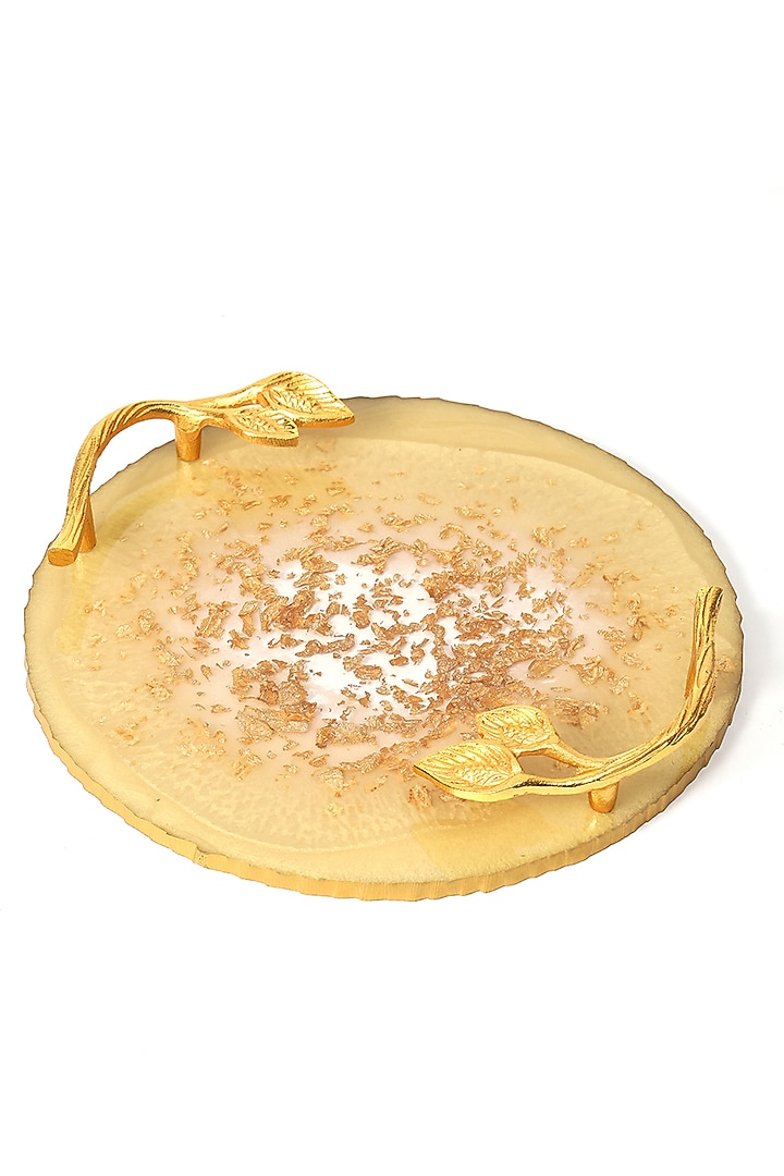Champagne Resin Tray by BLUE ELEPHANT at Pernia's Pop Up Shop